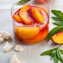 Peaches Poached in Prosecco