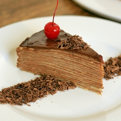 Chocolate Amaretto Crepe Cake