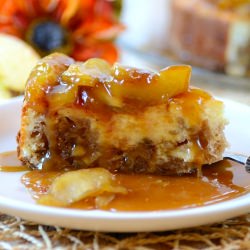 Caramel Apple-Brownie Cheesecake