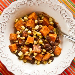 Sweet Potato, Corn, Black Bean Hash