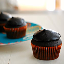 Chocolate sour cream cupcakes