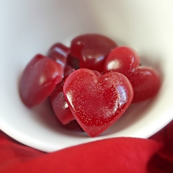 Strawberry Heart Cupcake Toppers