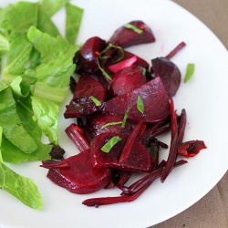 Beet Root and Beet Greens Stir Fry