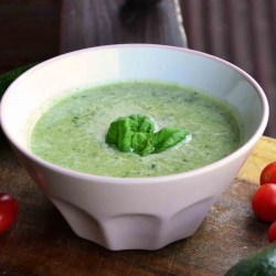 Zucchini Parmesan Basil Soup