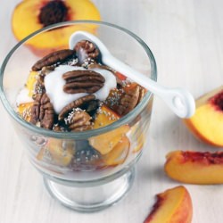 Chia Pecan Peach Parfait