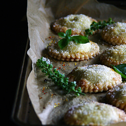 Peach, Rose, & Basil Hand Pie