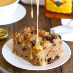 Bread Pudding & Butter Rum Sauce