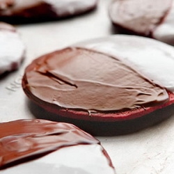 Red Velvet Black & White Cookies