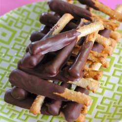 Dark Chocolate and Peanut Butter Pretzels