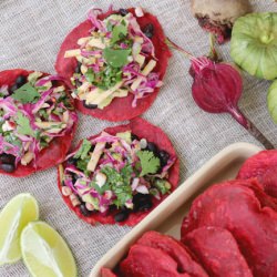 Beet Infused Tostadas