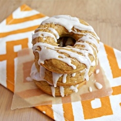 Baked Pumpkin Doughnuts with Maple