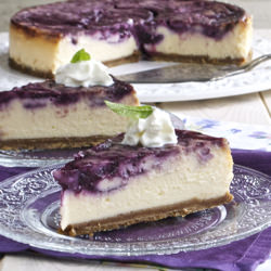 Lemon Curd and Blueberry Cheesecake