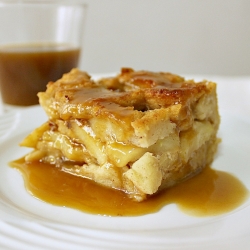 Apple Rum Bread Pudding