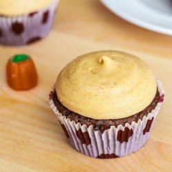 Pumpkin Brownie Cupcakes