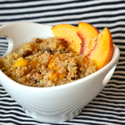 Cinnamon Raisin Peach Quinoa