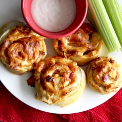 Buffalo Chicken Pizza Muffins