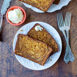 Pumpkin Banana Bread with Frosting