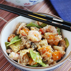 Shrimp & Veggie Quinoa Fried Rice