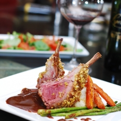 Pistachio Crusted Rack of lamb