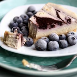 Blueberry Swirl Cheesecake