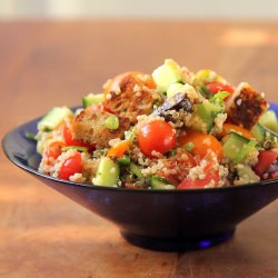 Quinoa salad with grilled sourdough