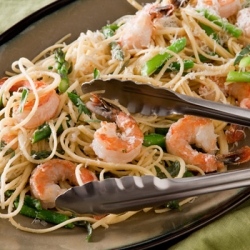 Asparagus Shrimp Linguine