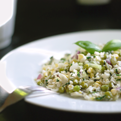 Peas and Corn Cauliflower ‘Rice’