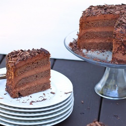 Triple Chocolate Layer Cake