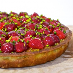 Strawberry Tart with Pistachio