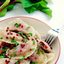 Dumplings with Beetroot and Feta