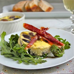 Savory Fig Custards with Prosciutto