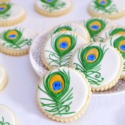 Peacock Feather Cookies