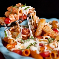 Grilled Chicken Caprese Pasta