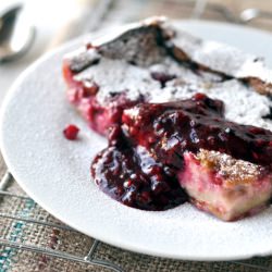 Berries and lime clafoutis