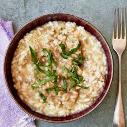 Smoky Eggplant Risotto