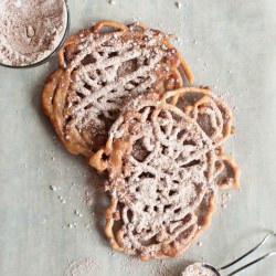 Hot Apple Cider Funnel Cakes