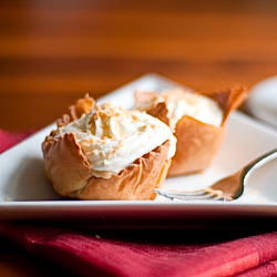 pumpkin-coconut cream tartlets