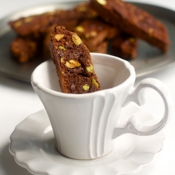 Paleo Chocolate Pistachio Biscotti