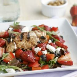 Strawberry Balsamic Chicken Salad