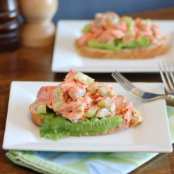 Open Face Salmon Sandwiches