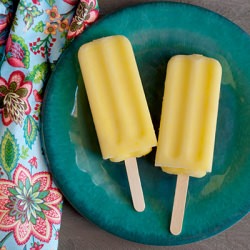 Frozen pina coladas on a stick