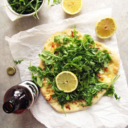 White Pizza with Lemony Greens