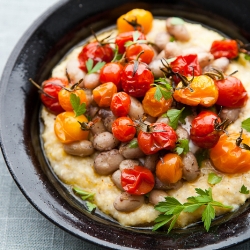 Polenta with Roasted Cherry Tomatoe