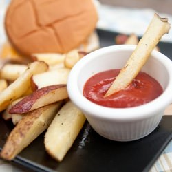 Homemade baked fries