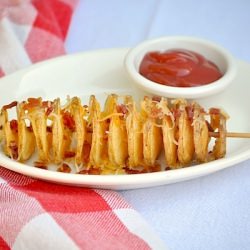 Spiral fried potato