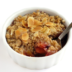 Peach crumble