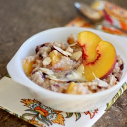 Peach Oatmeal with Cranberries