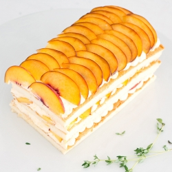 Peach chiffon cake