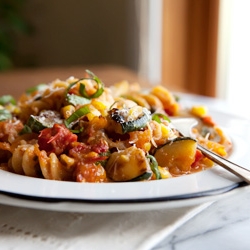 Baked Pasta with Zucchini & Basil