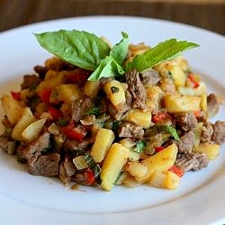 Steak & Potato Hash with Basil